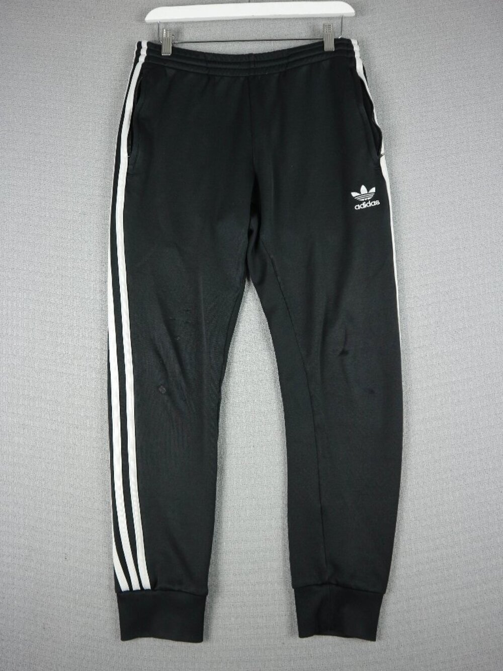 Adidas Three Stripe Jogger Track Pants Mens Black / White Size Small (as-is)